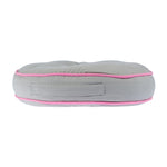 Round Plain Floor Cushion | 43cm x 43cm | Pink & Grey