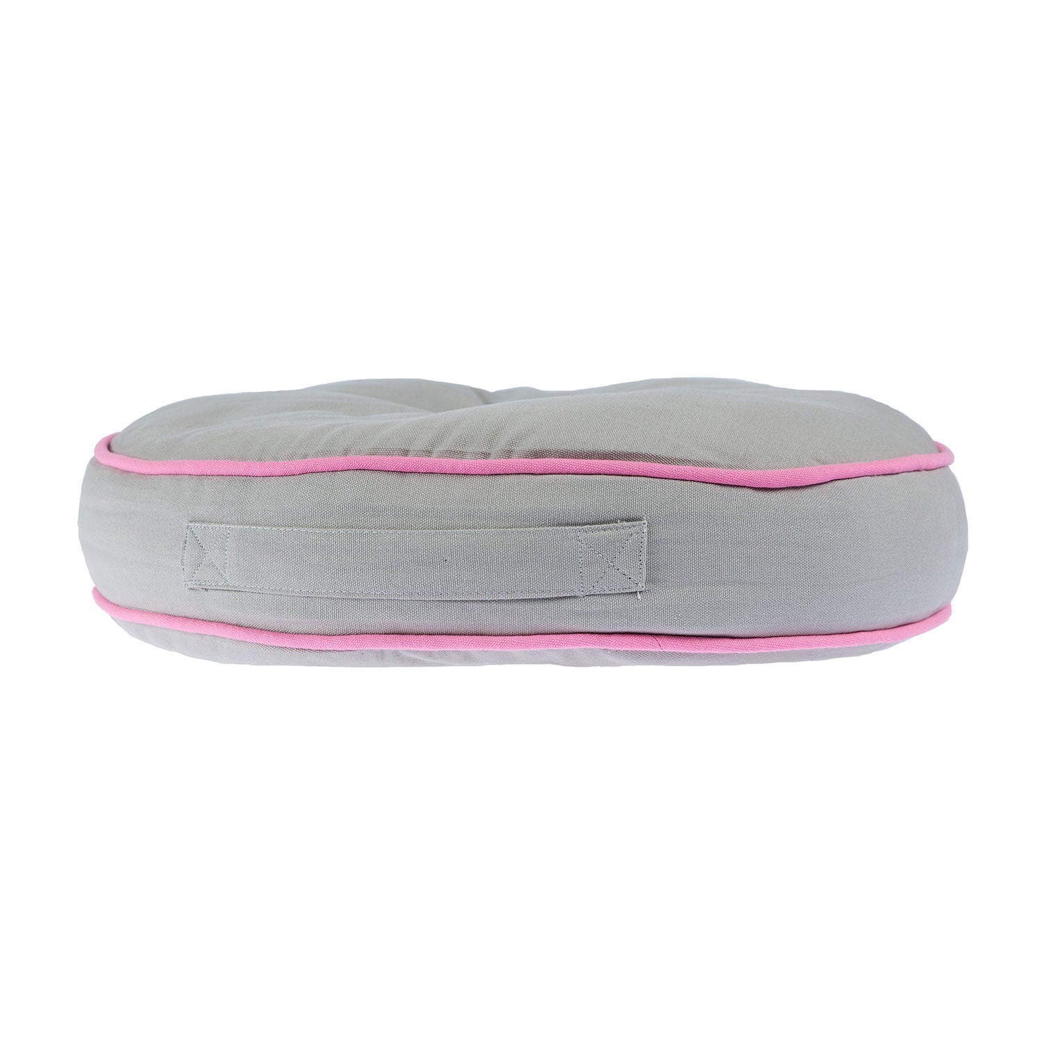 Round Plain Floor Cushion | 43cm x 43cm | Pink & Grey