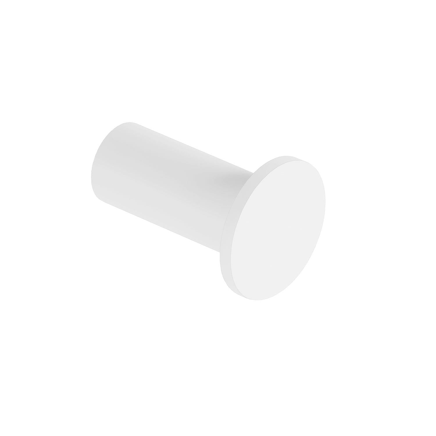 Towel Hook, Robe Hook, Coat Hook, Brushed White,architect S+ Collection