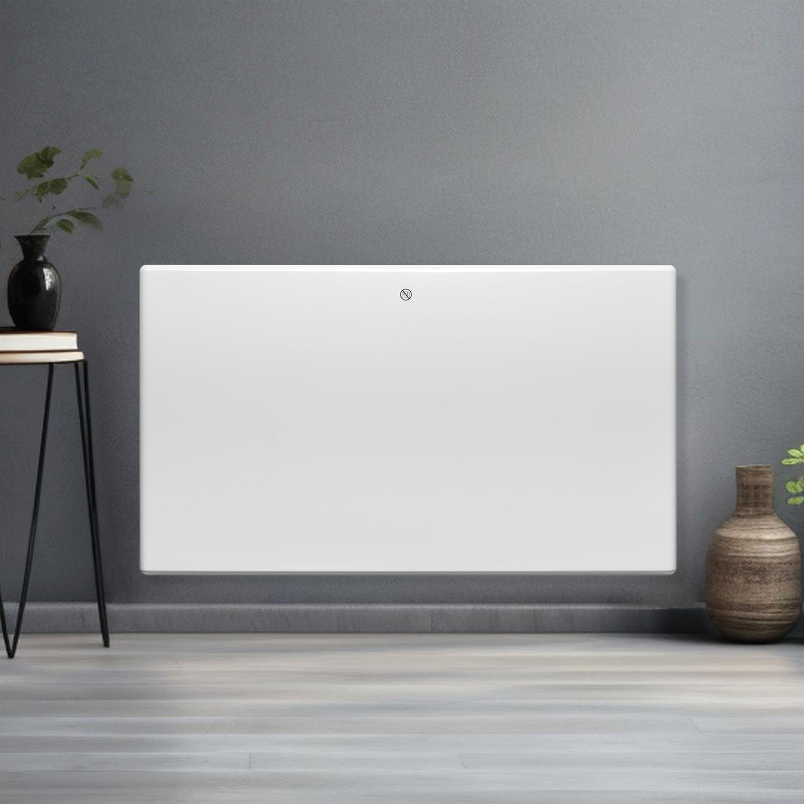 Electric Radiator Panel Heater Wall Mounted Or Floor Standing Bathroom Safe Timer And Thermostat Control | 1500w | White