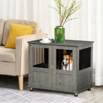 Dog Cage End Table W/ Magnetic Doors - Medium Dog