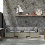 Outsunny 7 Pieces Rattan Garden Furniture Set W/ Cushions