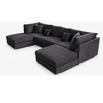 The Chelsea U-shaped Modular Corner Sofa With Deep Seat | 5 Seat | Dark Grey