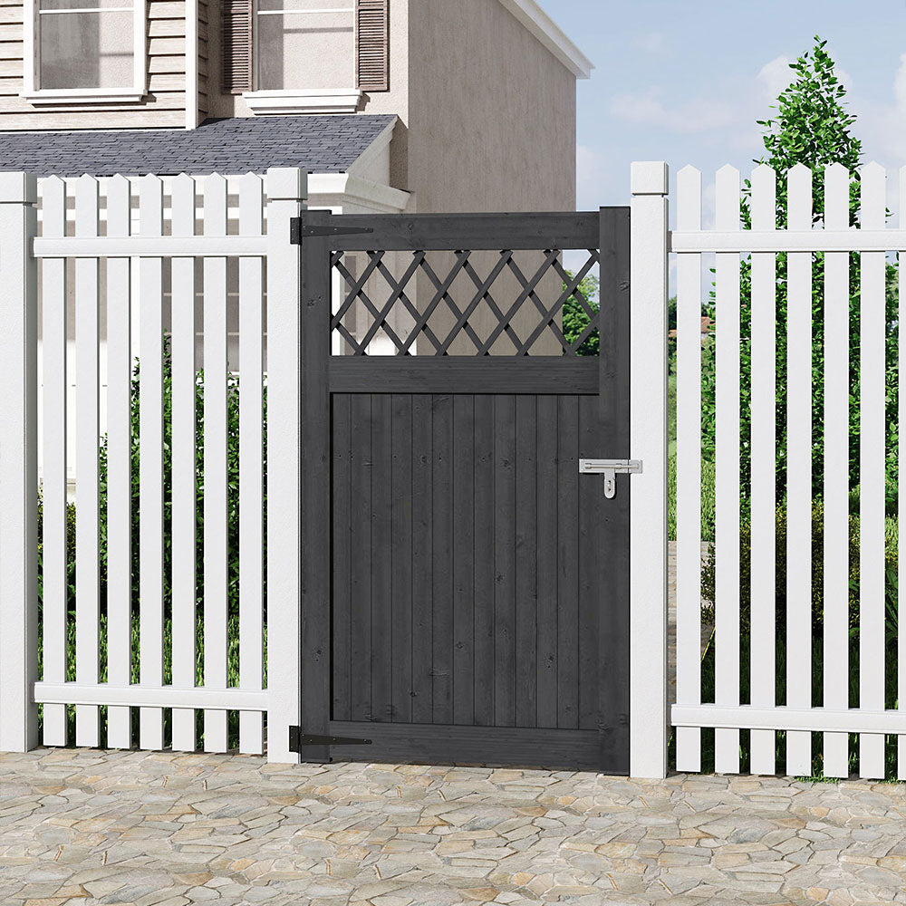 90cm W X 90/120/150/180cm H Rhombus Garden Wood Fence Gate | 150cm