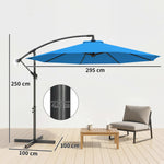 3(m) Banana Parasol Cantilever Umbrella Garden | Blue