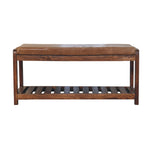 Solid Wood Buffalo Slatted Hallway Bench