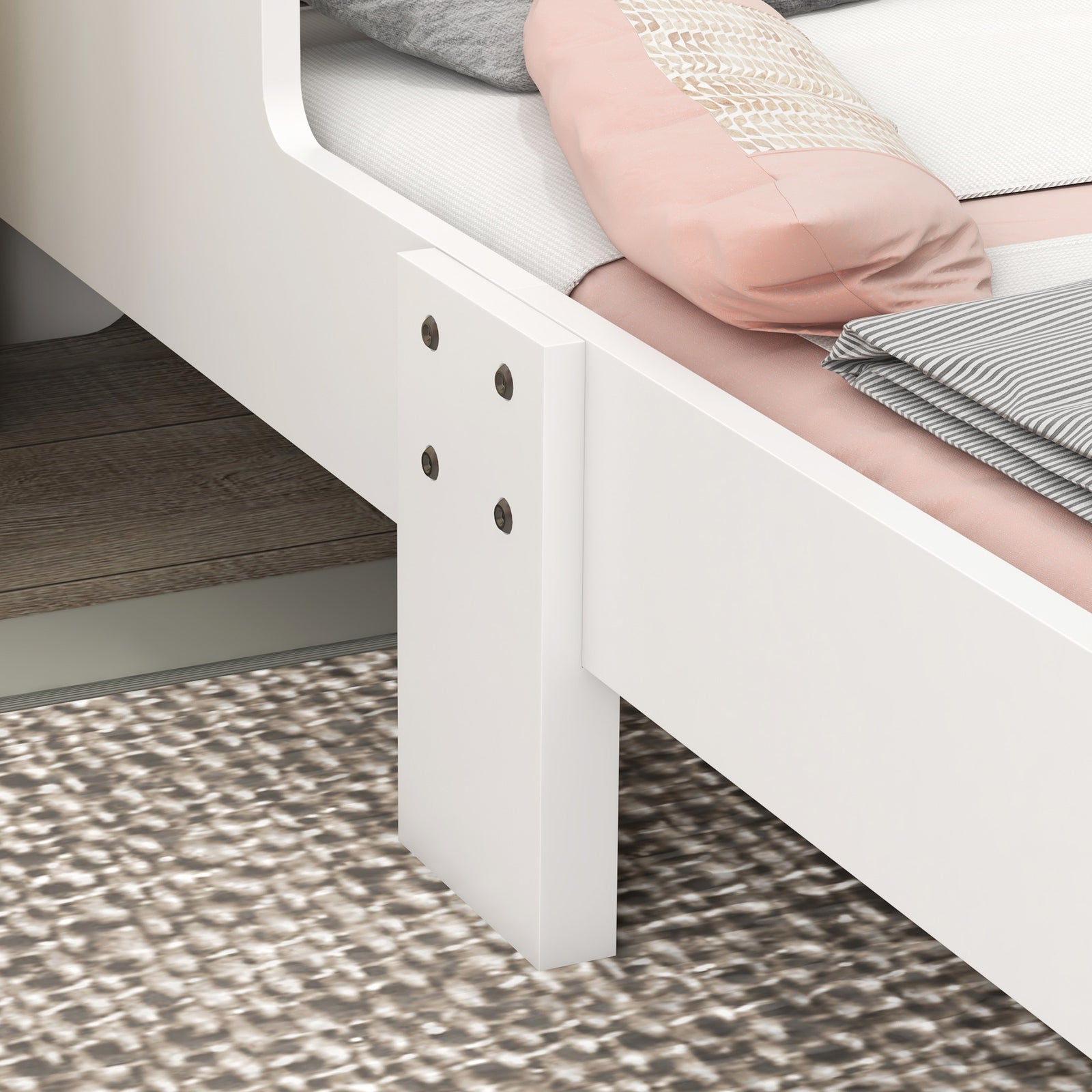 Unicorn-designed Toddler Bed Frame, For Ages 3-6 Years, 143 X 74 X 67cm - White | White