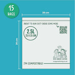 Compostable Resealable Zip Lock Bags Large  2.5 Litre | Set of 2 | White