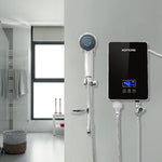 6kw Tankless Electric Water Heater With Shower Head Digital Temperature Display