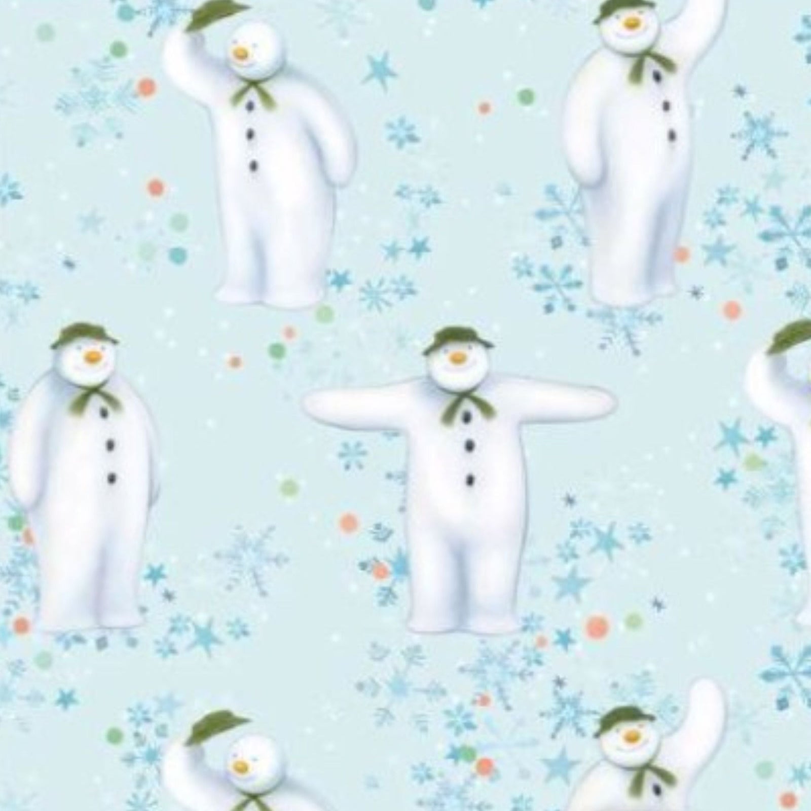 The Snowman Christmas Gift Wrap, 4 Sheet 4 Tag, Official Product