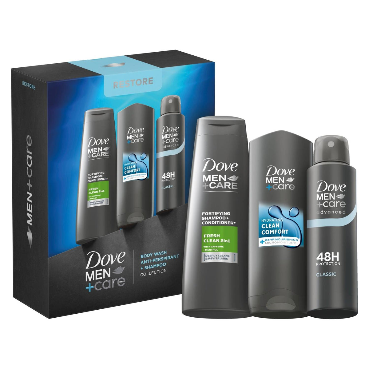 Restore Trio Gift Set With Body Wash And Conditioner, 3 Piece | Set of 4