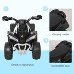No Power Quad Toddler Ride On Car Foot-to-floor Sliding | Black