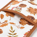 Autumn Woodland 100% Cotton Double Oven Glove