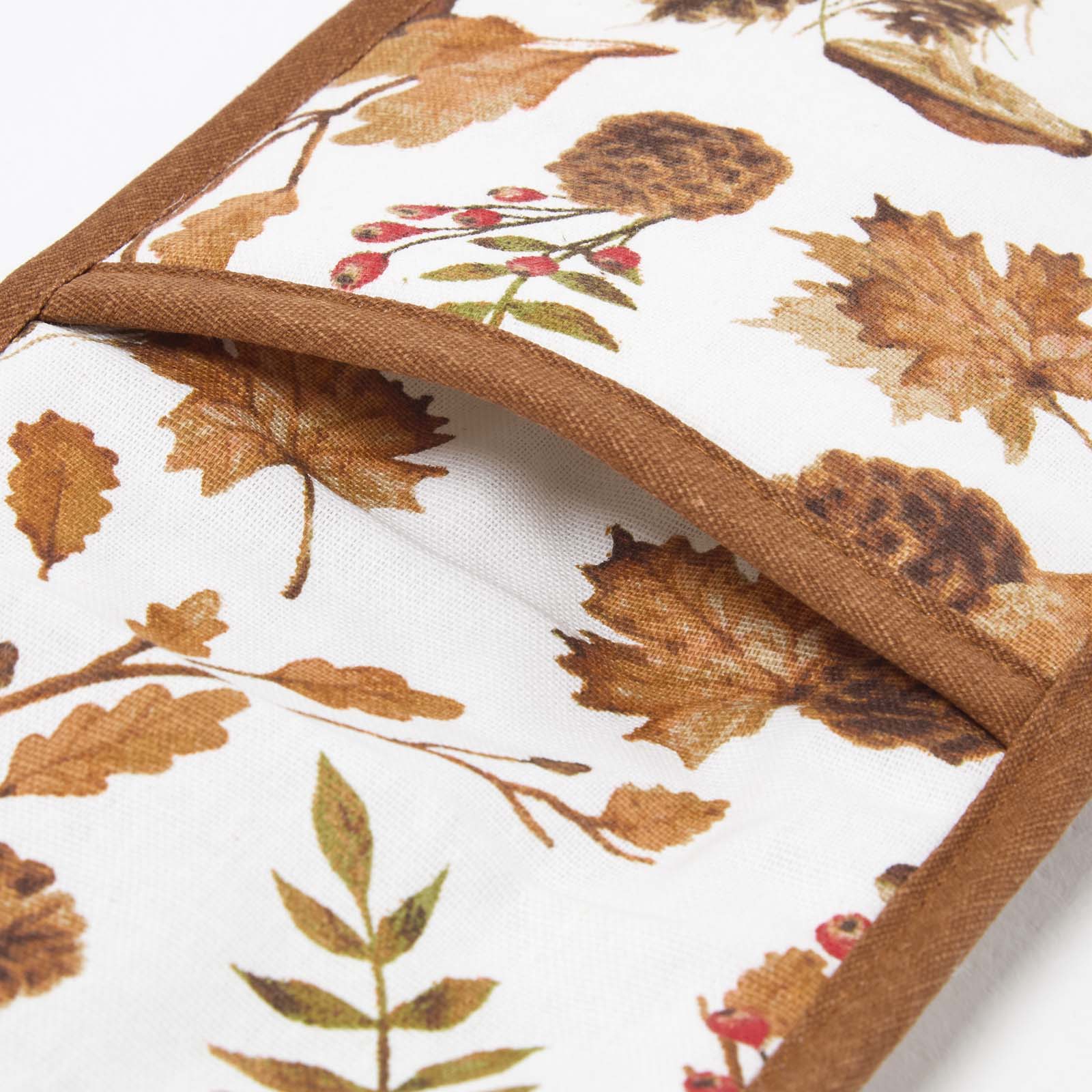 Autumn Woodland 100% Cotton Double Oven Glove