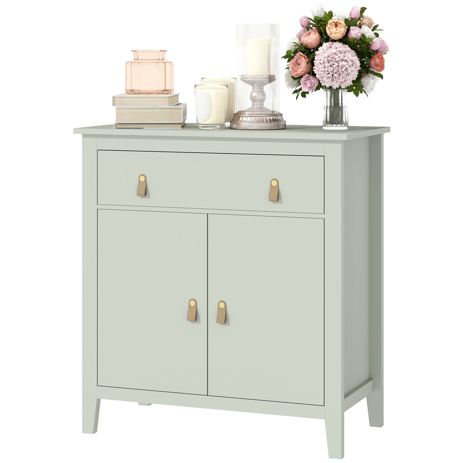 Sideboard With Drawer, Adjustable Shelf For Living Room | One Size | Green