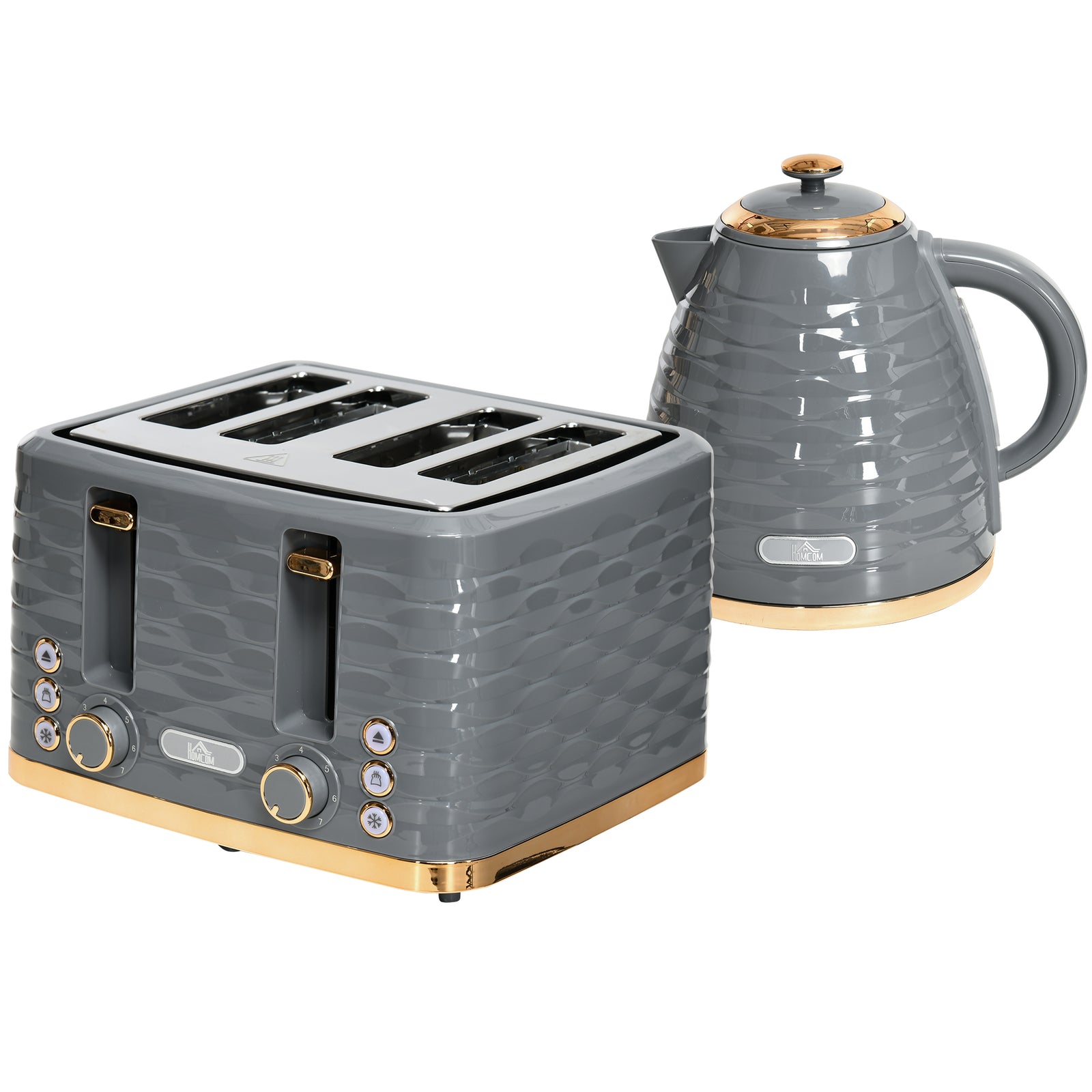 Kettle And Toaster Set 1.7l Boil Kettle And 4 Slice Toaster | One Size