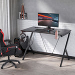 Gaming Desk With Cup Holder Cable Hole
