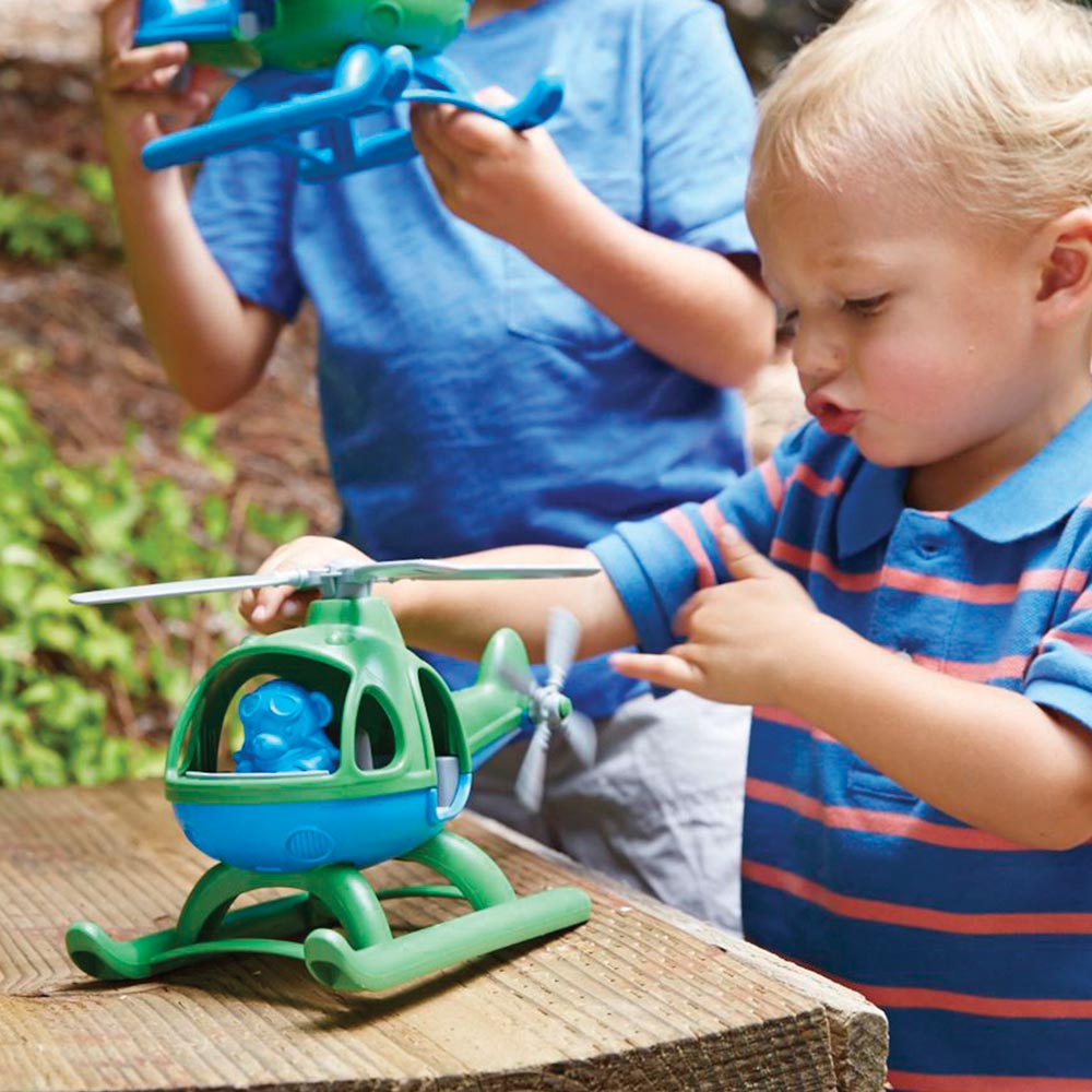Blue Helicopter, Made From 100% Recycled Plastic