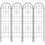 Outsunny Set Of 4 Metal Trellis For Climbing Plants, Arrow Design