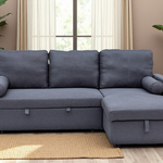 Manhattan 3 Seat Corner Sofa Bed Set - Left Or Right | Grey