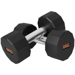 2 X 6kg Dumbbells With Non-slip Grip