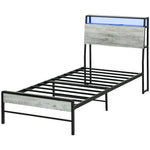 Led Single/double/King Bed Frame With Charging Station | Single