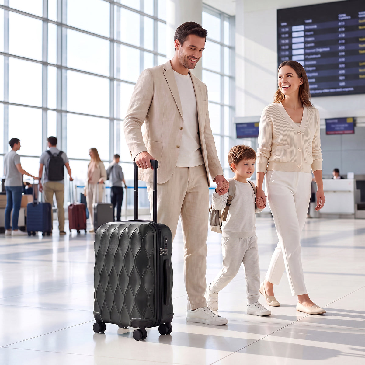 Suitcase, Hard Shell Carry On Luggage With Tsa Lock | 41l | Black