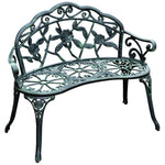 Garden Bench Antique Rose Style Aluminium
