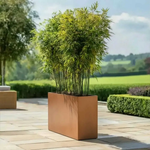 Long Zinc Galvanised Tall Trough Planter | 90cm x 30cm x 60cm | Copper