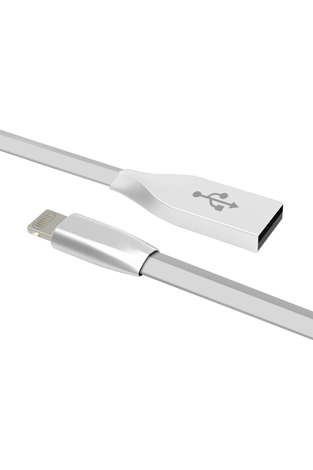 Spring Zinc Alloy Lightning To Usb Sync And Charge Cable 1 Meter | Silver