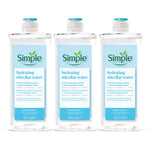 3 X 400ml Water Boost Micellar Cleansing Water For Dehydrated Skin | Set of 3 | White