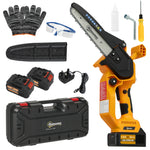 8 Inch Electric Chainsaw With Brushless Motor, 2 Batteries | Orange