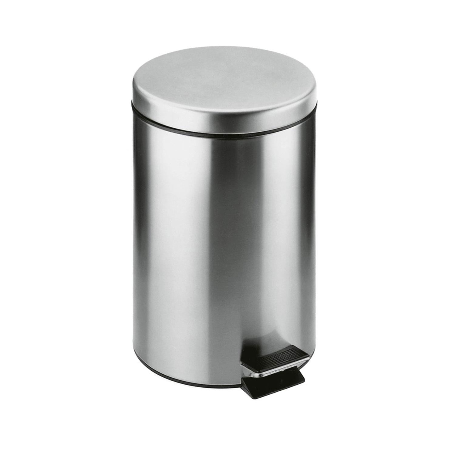 Bathroom Or Kitchen Bin 12l Silver Anti-corrosion Architect S+ Collection