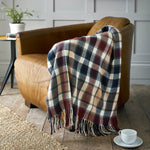 Artillery Tartan Faux Cashmere Large Throw | Purple