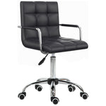 Mid Back Pu Office Chair Swivel | Black