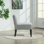 Elara Fabric Armless Accent Chair | Light Grey