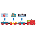 Bigjigs Toys Wooden Goods Train Engine & Carriages