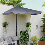 2.3m Half Round Parasol Balcony W/ Crank