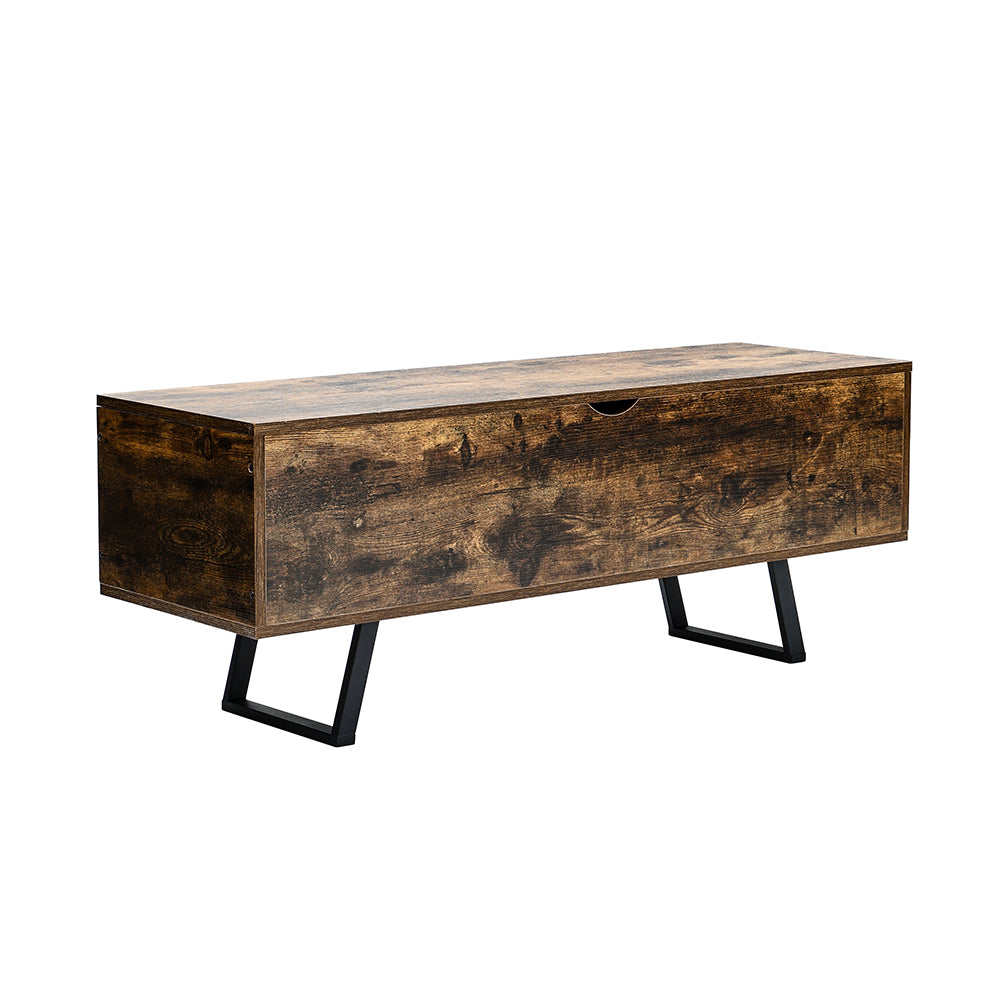 Industrial Wooden Flip Top Storage Bench