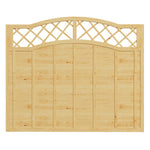 Spruce Wood Fence Panel With Arched Lattice Top 180cm W X 90/120/150/180cm H– Natural Finish, Durable, Easy Diy Garden Privacy Screen | Large