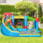 Kids Inflatable Bouncy Castle 6 In 1 Water Slide Water Gun Air Blower