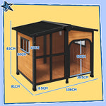 Wooden Dog Kennel, Dog House With Removable Floor, Asphalt And Openable Roof | Yellow