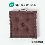 Cotton Plain Floor Cushion | 40cm x 40cm | Chocolate
