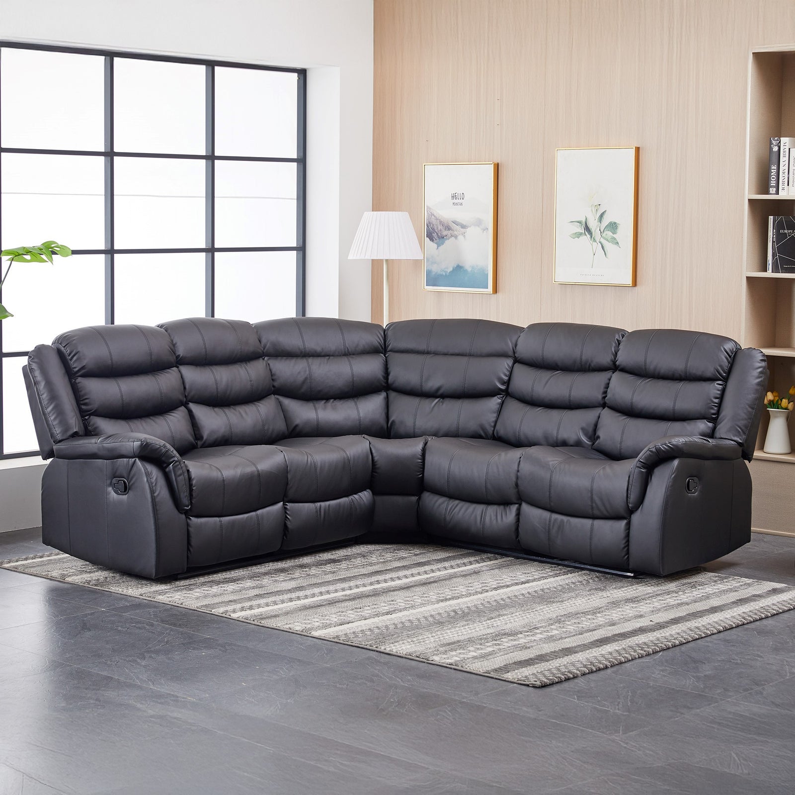 Astoria Reclining Corner Sofa | Corner | Black