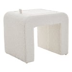 Modern Upholstered Footstool | White