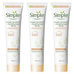 Triple Protect Face Moisturiser Spf30 40ml, 3pk | Set of 3 | White