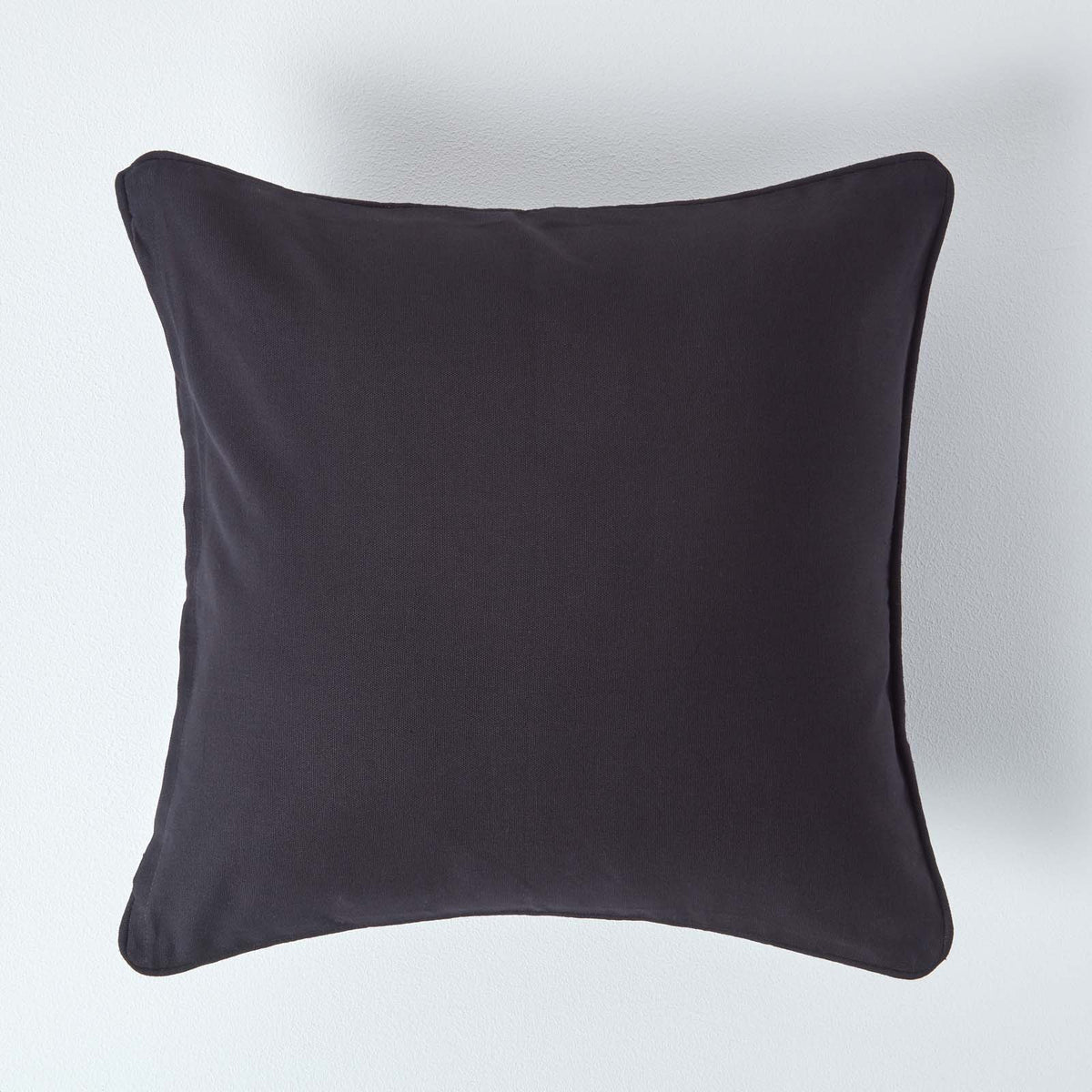 Cotton Plain Cushion Cover | 45cm x 45cm | Black