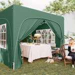 3x3m Pop Up Gazebo With Sides, Bag, Upf50+ | Green