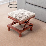 Greenhurst 3 Position Footstool Height Adjustable Padded Top Oak Frame
