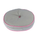 Round Plain Floor Cushion | 43cm x 43cm | Pink & Grey